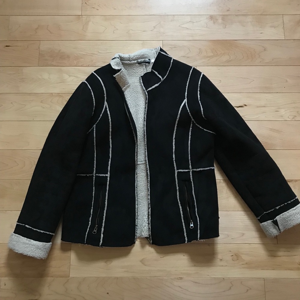 Black suede jacket